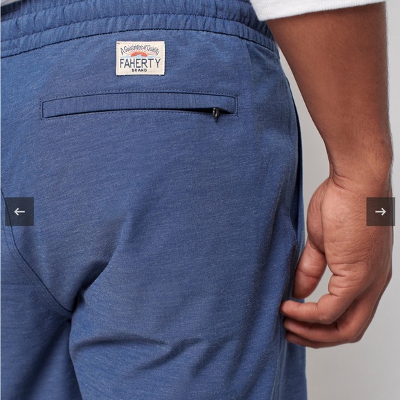 Faherty Australia Drawstring All Day Shorts (8" Inseam) In Navy Men’s - Picture 6 of 8